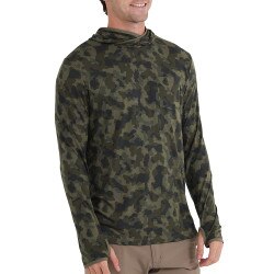 Free Fly Apparel Bamboo Lightweight Hoody Men's in Marshland Camo